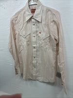 New Kids ELY Plains Tan Stripe Long Sleeve Pearl Snap Size 16 CC-115