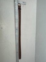 New Brown Genuine Leather Tooled And Weaved 32” Belt #78000 JJ-2
