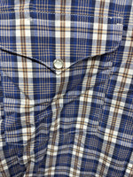 New Men’s Mesquite Blue Flannel Long Sleeve Pearl Snap 20 X 36 4XL  H-62