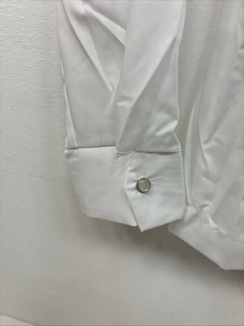 New Women’s Trail Ridge White Blue Long Sleeve Half Zip Size 36 TT-95