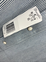 New Men’s Wrangler Blue White Stripe Long Sleeve Pearl Snap 17.5 XL T-36