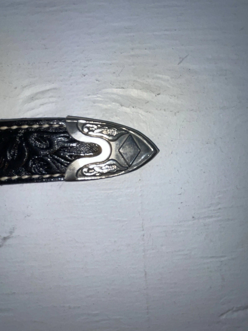New Black Genuine Leather Western Express Tooled 18” Belt #XK101 NN-70