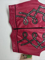 New Women’s 1849 Authentic Ranchwear Pink Western Show Vest Small H-601