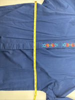 New Womens Wrangler Blue Designed Long Sleeve Button Up Large II-86