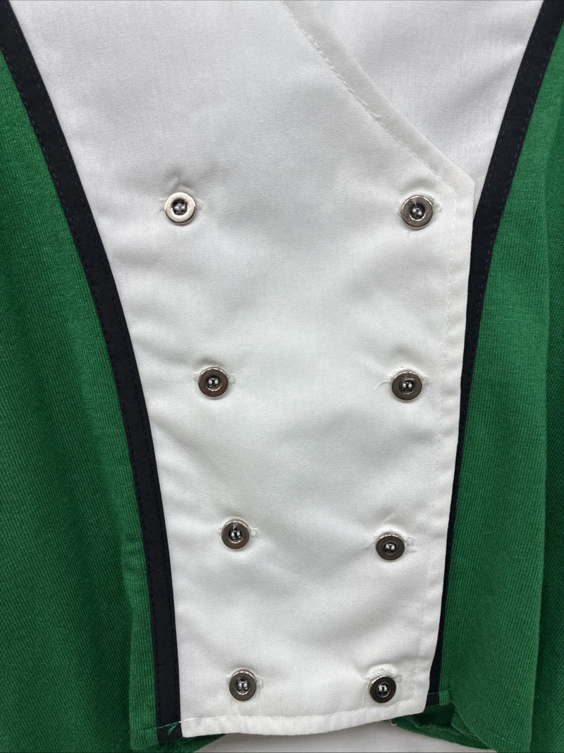 New Women’s Cowboy Threads Green White Button Up Design Long Sleeve XL TT-96