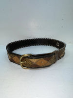 New Brown Genuine Leather Weaved And Stitched 32” Belt #8350 Z-41
