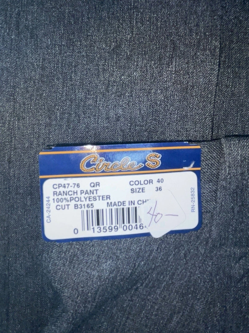 New Vintage Gray Circle S Polyester Pants #CP4776 SS-23