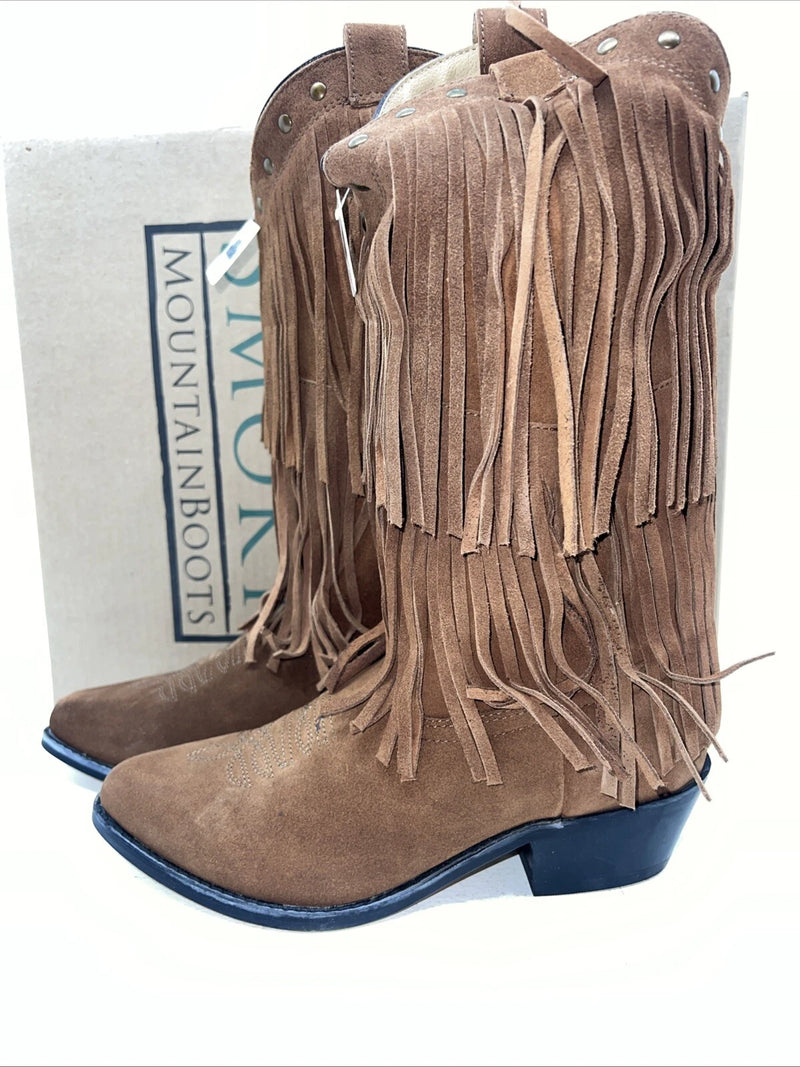New Women’s Brown Fringe Smoky Mountain Cowboy Boots. 6566 M 6.5 6 1/2. 19-142