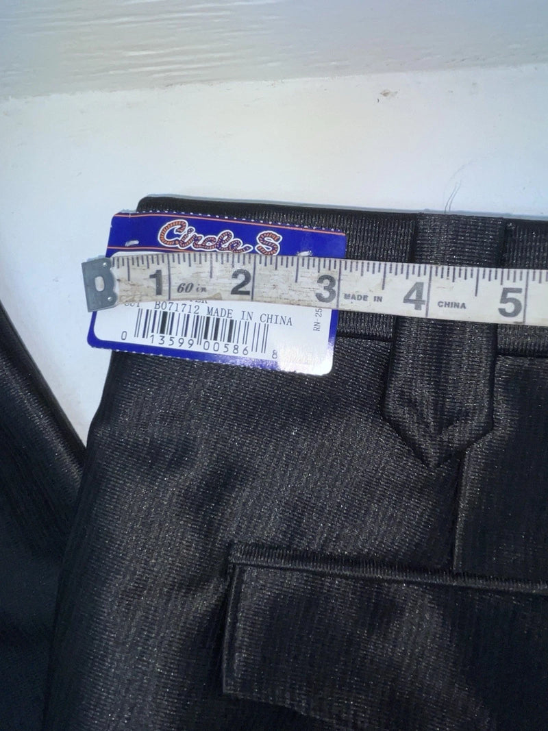 New Vintage Black Circle S Polyester Pants #CP5091 NN-169