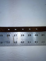New Brown Genuine Leather Nocona Silver Pendent 28” Belt #3216244 JJ-25