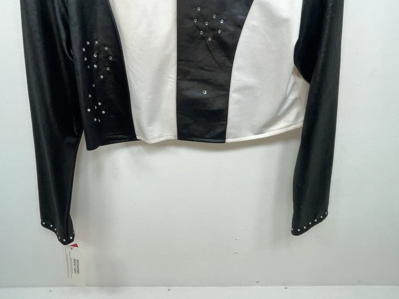 New Women’s Black White 1849 Authentic Ranchwear Western Show Jacket L 3B-102