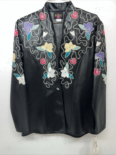 New Women’s Black Wildfire Western Show Jacket XS #77872 G-604