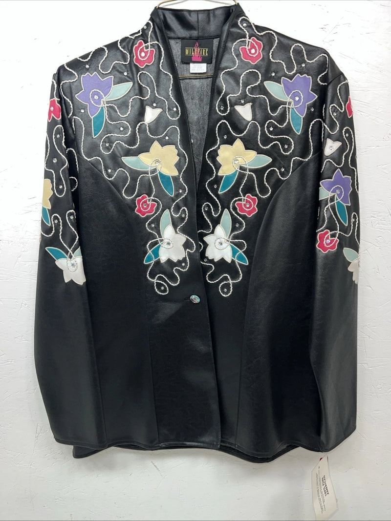 New Women’s Black Wildfire Western Show Jacket XS #77872 G-604