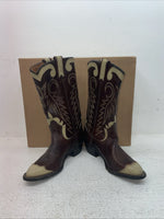 New Youth Brown Texas Brand Cowboy Boots. B 196 5 M. 2-113
