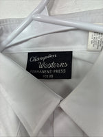 New Boys Champion Western White Long Sleeve Pearl Snap 16 DD-88