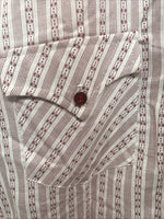 New Men’s Dickson Jenkins White Red Short Sleeve Button Up 14.5 Small B-128