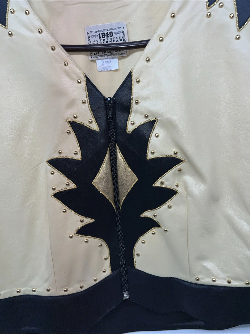 New Women’s 1849 Authentic Ranchwear Yellow Western Show Vest XL #3235 WW-71