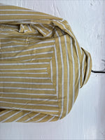 New Men’s Fenton Yellow White Stripe Long Sleeve Pearl Snap 16 Large X-110