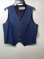New Dickson Jenkins Blue Denim Vest Medium #7080 UU-38