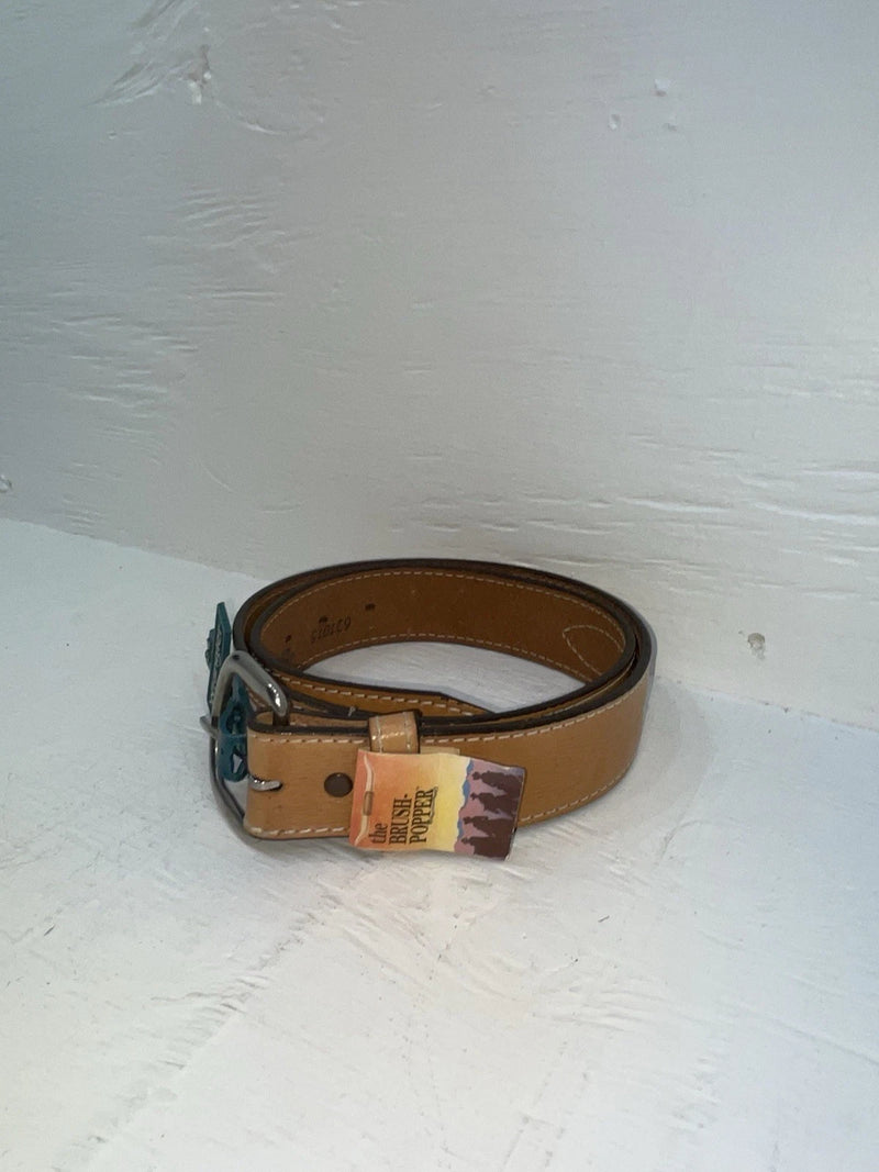 New Brown Genuine Leather Wrangler Color Stripes 34” Belt #621015 JJ-10