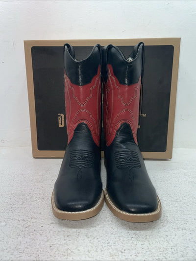 New Youth Red DBL Barrel Cowboy Boots. 4472001 4. 22-97