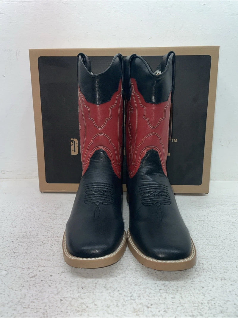 New Youth Red DBL Barrel Cowboy Boots. 4472001 4. 22-97