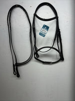 New EQUIROYAL Brown English Snaffle Bridle Full #21-9556-7-0 BB-13