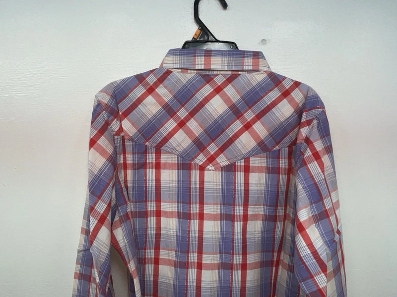New Women’s Plaid Cumberland Outfitters Long Sleeve Button Up Shirt M 3B-37