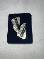 New Women’s Montana Silversmiths Gold Silver Black Collar Tips. CT4 A-37