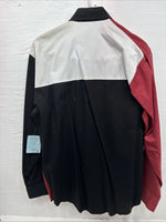 New Men’s Cowboy Threads Black Red White Long Sleeve Button Up Medium O-60