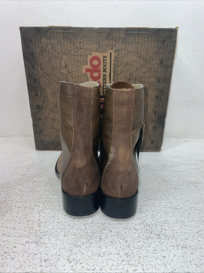 New Kids Brown Lace Up Laredo Cowboy Boots. 2005 1 M. 23-92