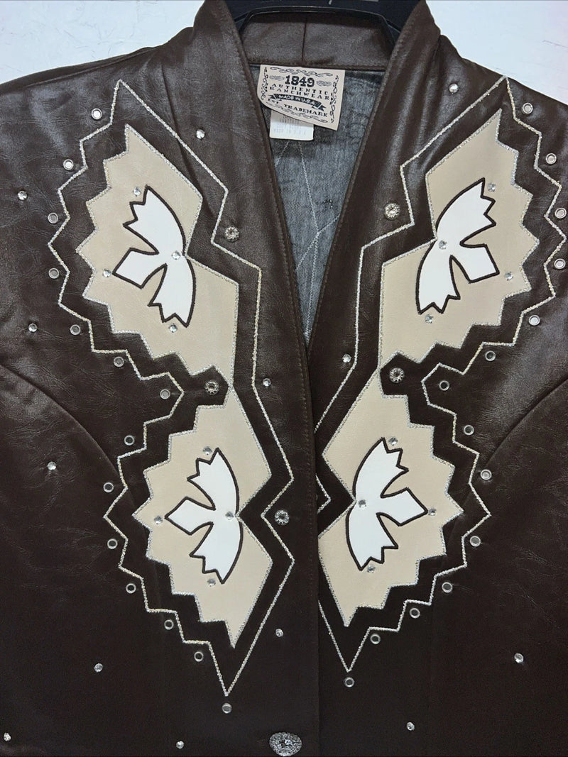 New Women’s 1849 Authentic Ranchwear Brown Western Show Jacket Small #3732 WW-5
