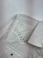 New Women’s Cumberland White Gem Long Sleeve Pearl Snap Medium KK-82