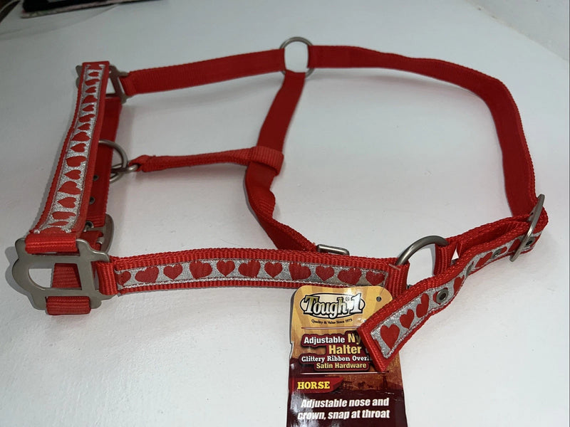 New Tough 1 Red Heart Adjustable Nylon Full Halter #50-2031 3C-2
