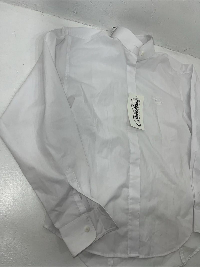 New Women’s White Cambrai Long Sleeve English Shirt. 14 G-60