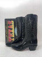 New Men’s Black Texas Brand Cowboy Boots. 5010 9.5 9 1/2 D. 5-12