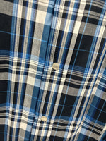 New Men’s ELY Cattleman Blue Flannel Long Sleeve Pearl Snap 4XL E-89