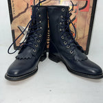 New Women’s Navy Blue Texas Brand Cowboy Boots. 4445 6 M. 20-73