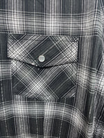 New Women’s Cumberland Black Plaid Long Sleeve Pearl Snap 2XL GG-12