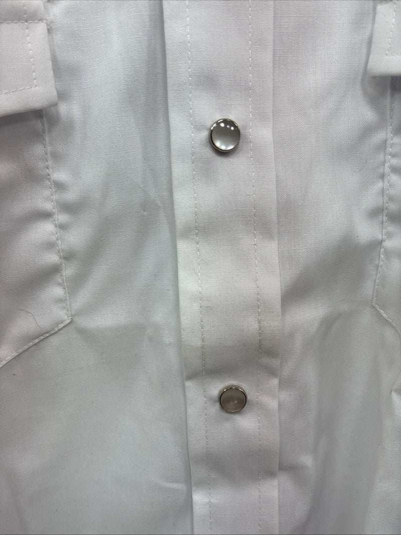 New Boys Champion Western White Long Sleeve Pearl Snap Size 16 CC-77