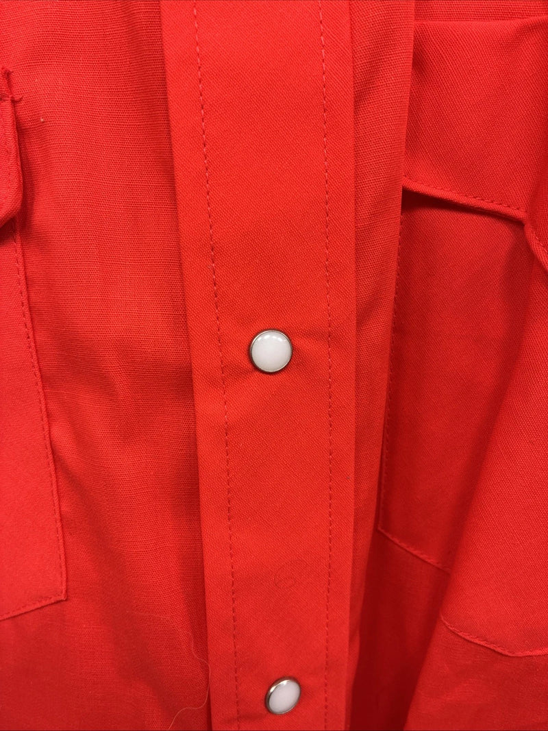 New Men’s Panhandle Slim Orange Short Sleeve Pearl Snap 14 Small O-75
