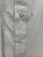 New Men’s White Horse Yellow Stripe Short Sleeve Pearl Snap Large CC-45