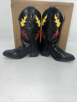 New Children’s Black Bronco Cowboy Boots. 9 D. 24-17