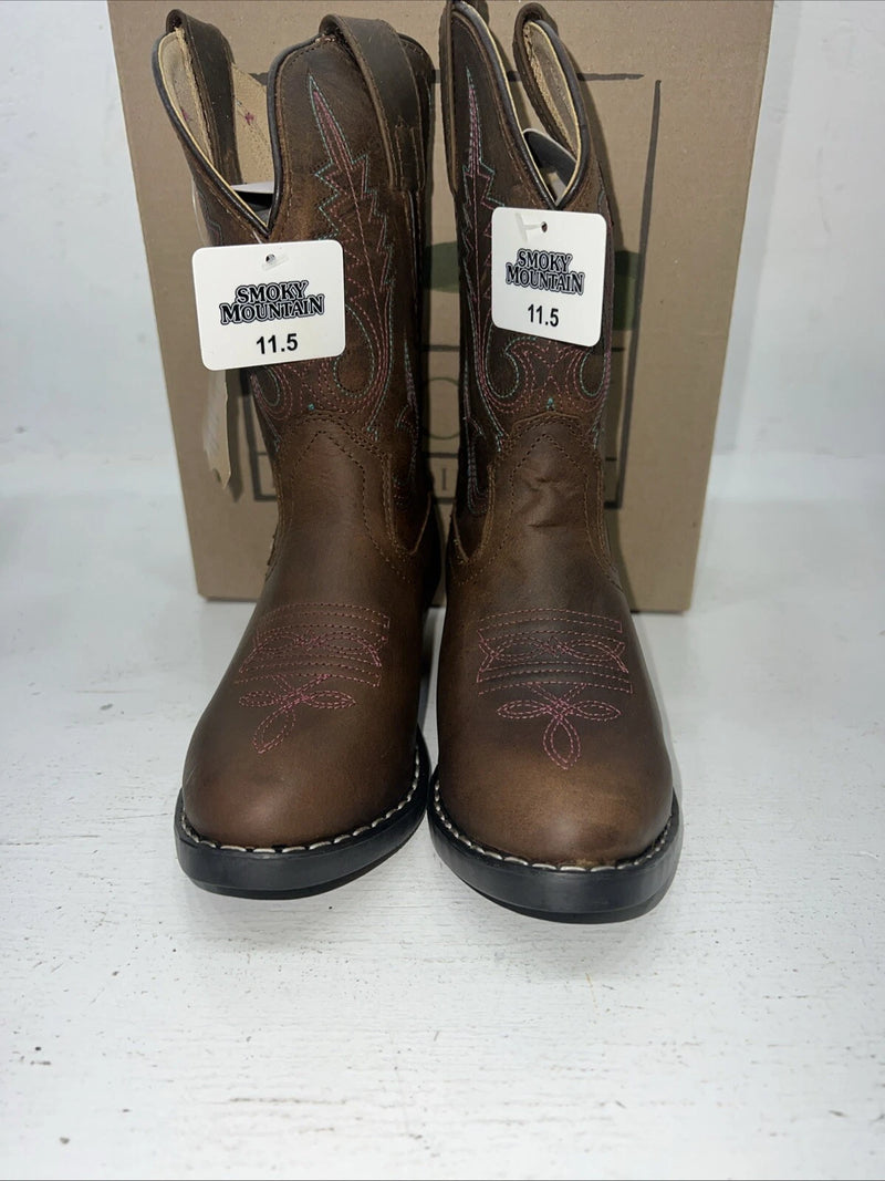 New Children’s Brown Smoky Mountain Cowboy Boots.3531C 11.5 11 1/2. 24-118