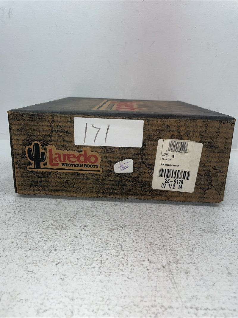 New Women’s Black Lace Up Laredo Cowboy Boots. 9178 7.5 7 1/2 M. 1-71