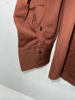 New Men’s Burgundy Panhandle Slim Long Sleeve Pearl Snap Shirt. 15.5x35 M S-12