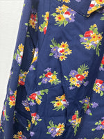New Women’s Tem Tex Blue Floral Long Sleeve Pearl Snap Size 36 LL-17