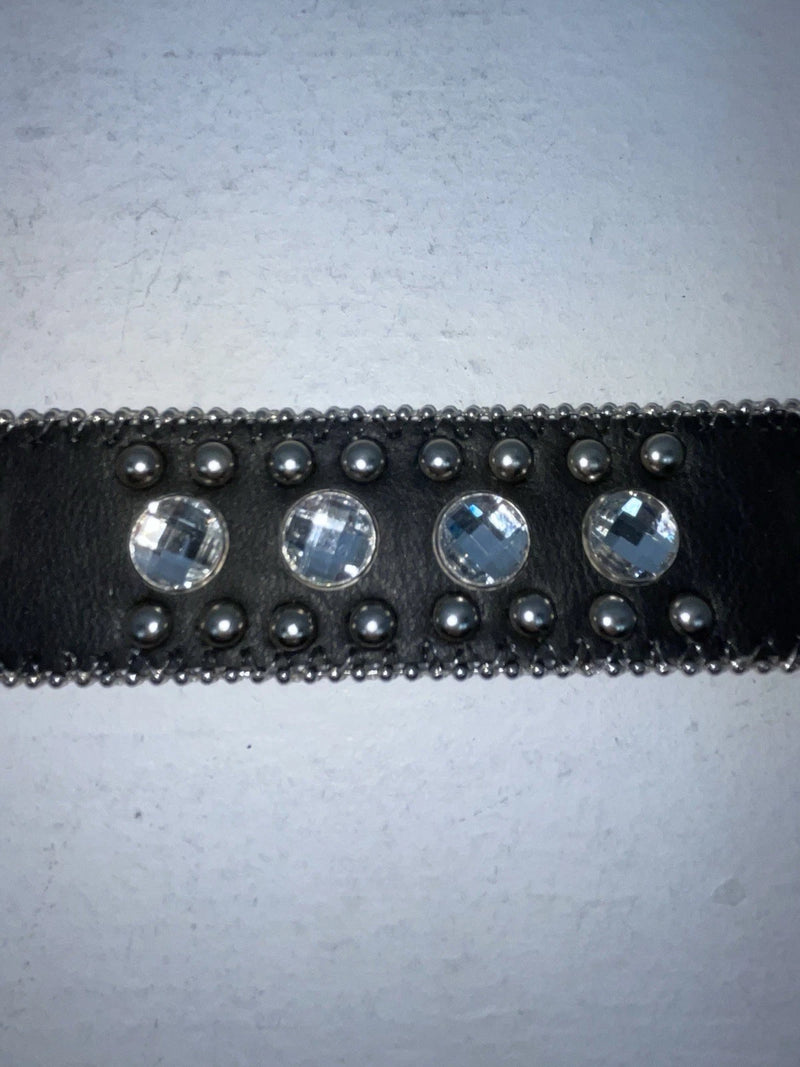 New Black Genuine Leather Blazin Roxx Silver Bling Cross L Belt #N3510401 Z-68