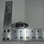 New Womens Congress Leather Silver Sterling Hair Clip. 93305 A-124
