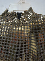 New Women’s 1849 Authentic Ranchwear Gold Half Zip Show Shirt XS UU-40